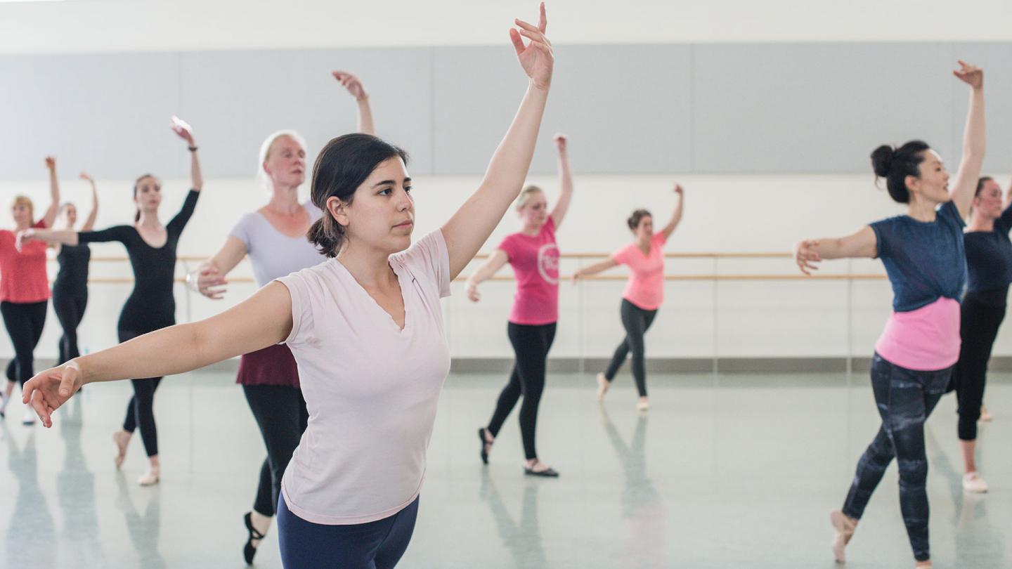 Students dancing on the Academy's adult class. Photo Kathie Tiffany
