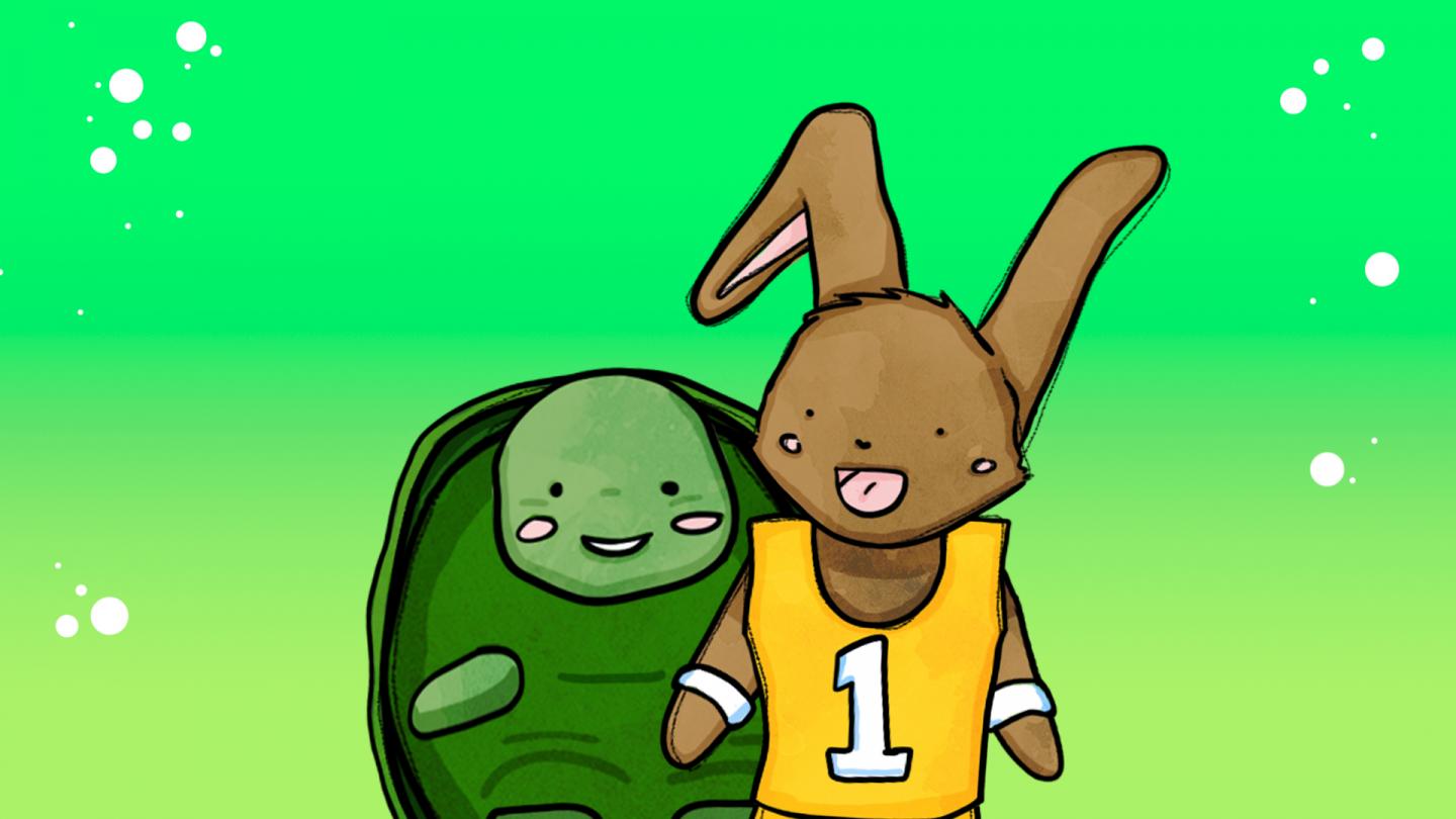 Tortoise & the Hare, poster, illustration Emily Nuttall