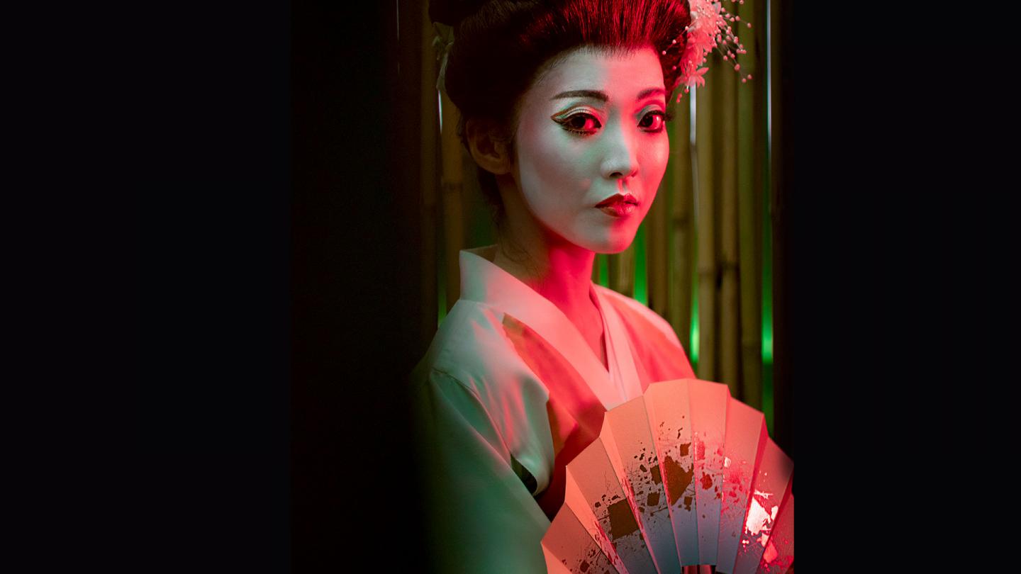 Ayami Miyata in Geisha costume.