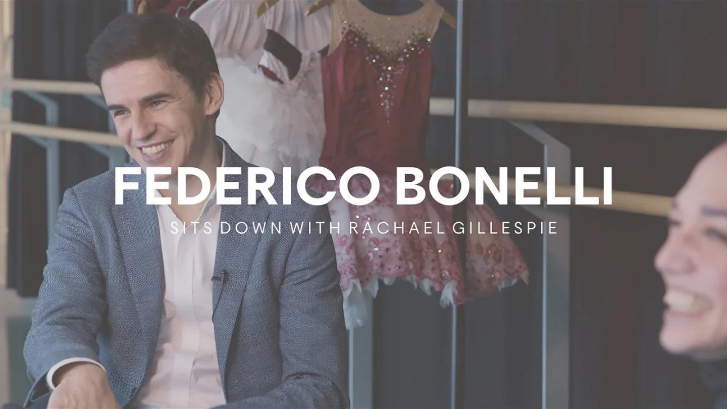 A white man with black hair smiling off camera. Text over the top of the image reads ' Federico Bonelli'