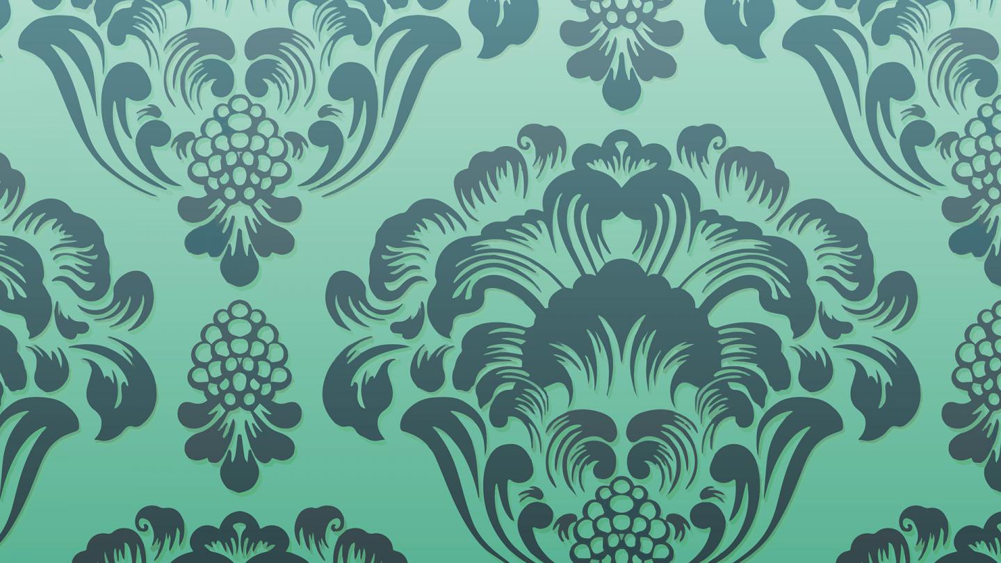 Stylised pattern in shades of green