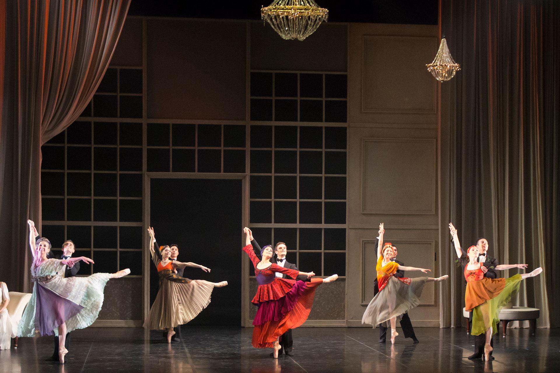 Swan Lake, production, 2016, Northern Ballet dancers, photo Lauren Godfrey There's a great ball at the house by the lake