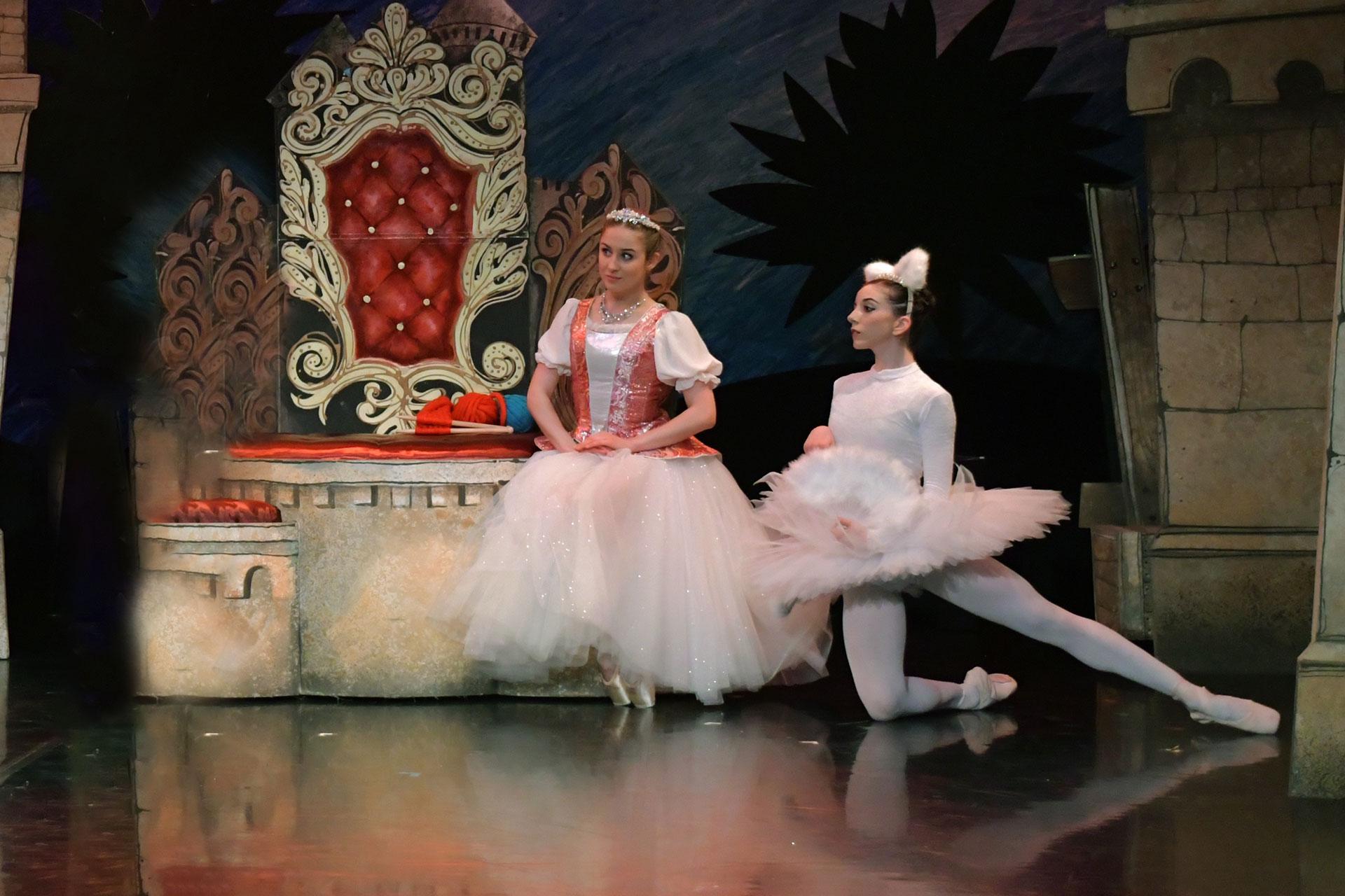 Princess Marguerite looks on to Puss with Penelope Purr by her side