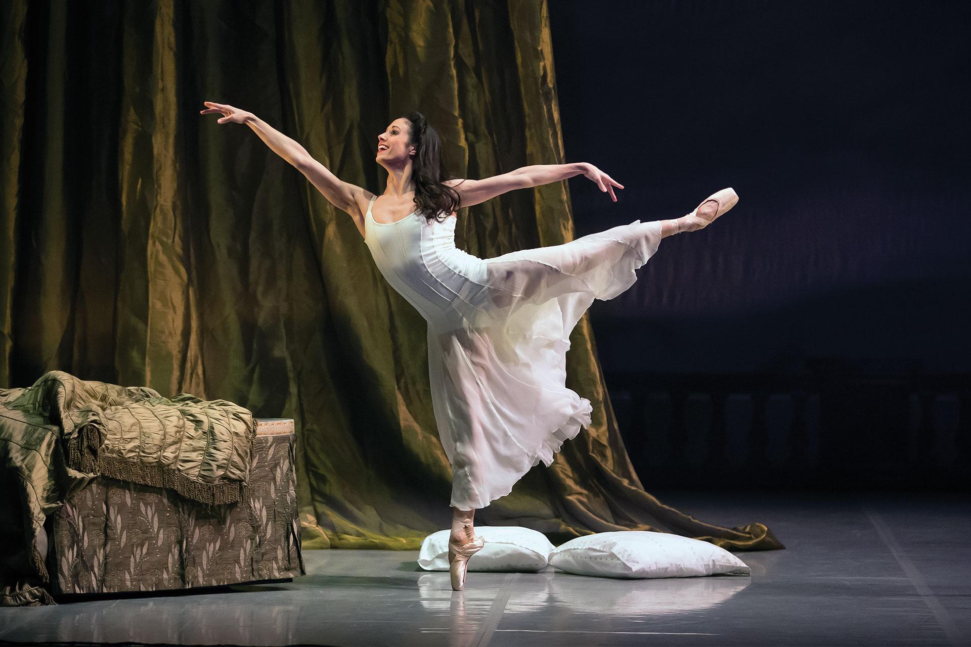 Cathy dances around her bedroom, full of happiness and joy
