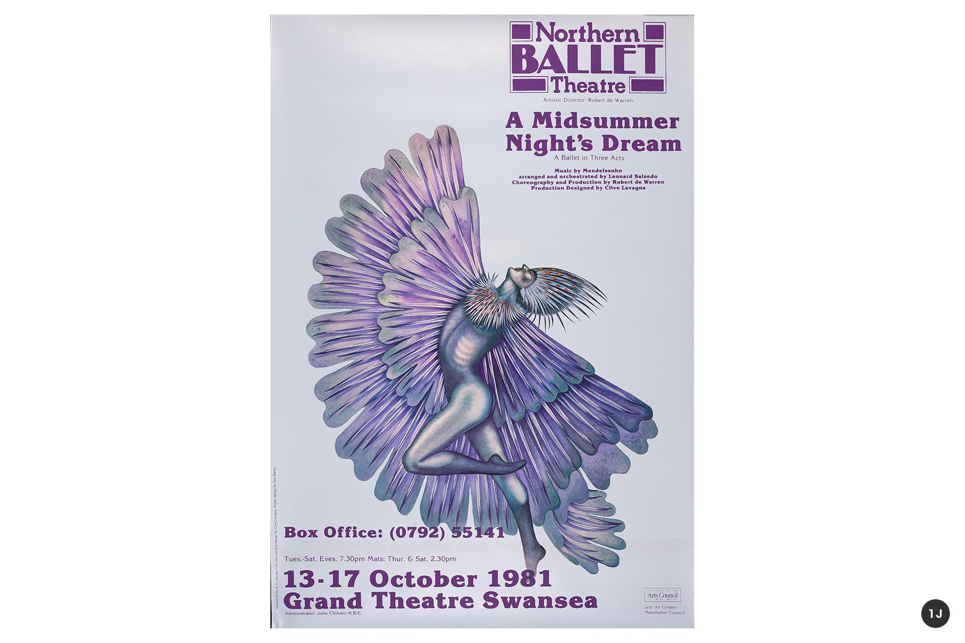 Poster of Northern Ballet Theatre A Midsummer Night's Dream 1981