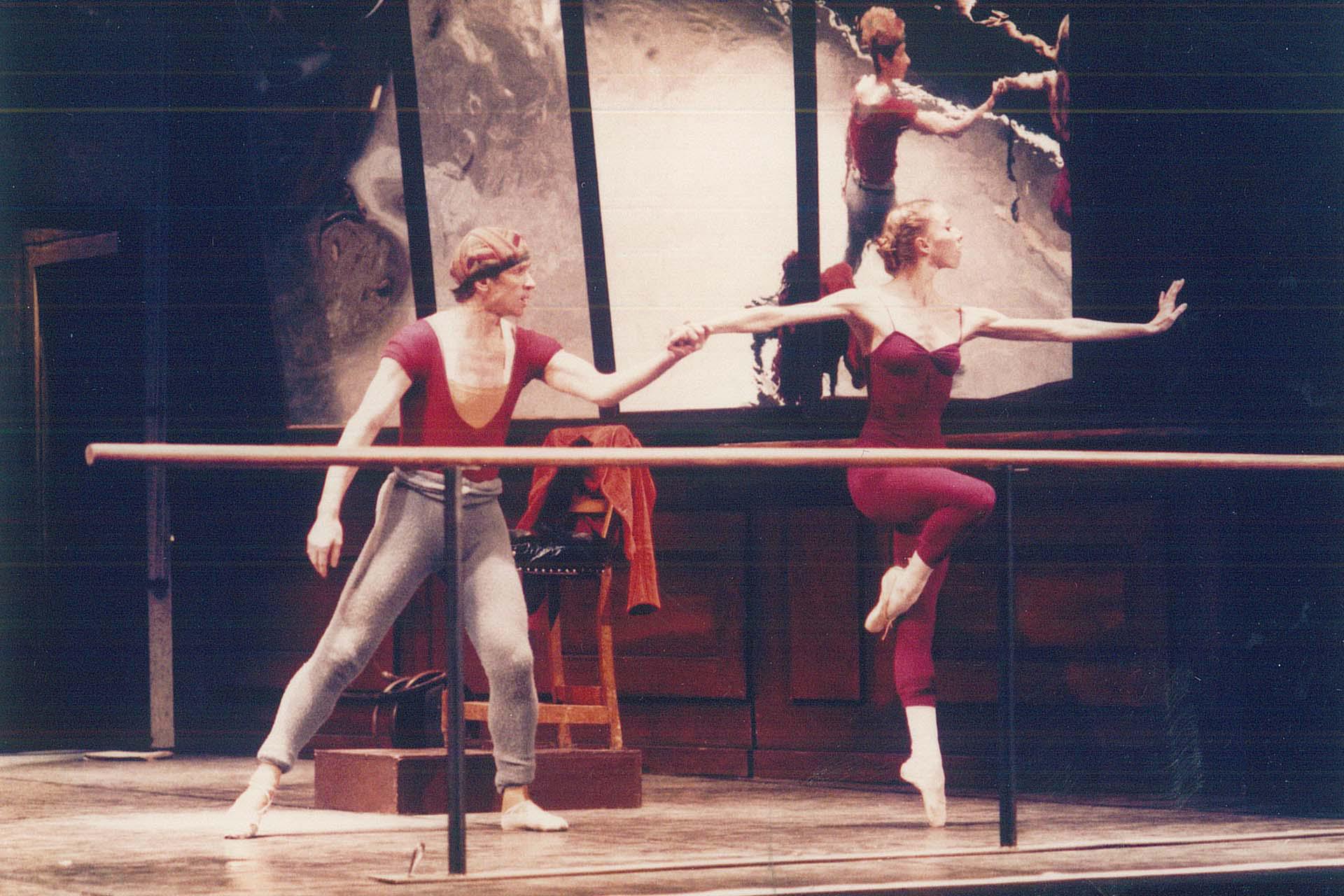 The Company’s Artist Laureate Rudolf Nureyev and Anne-Marie Vessel rehearsing La Leçon, (The Lesson)