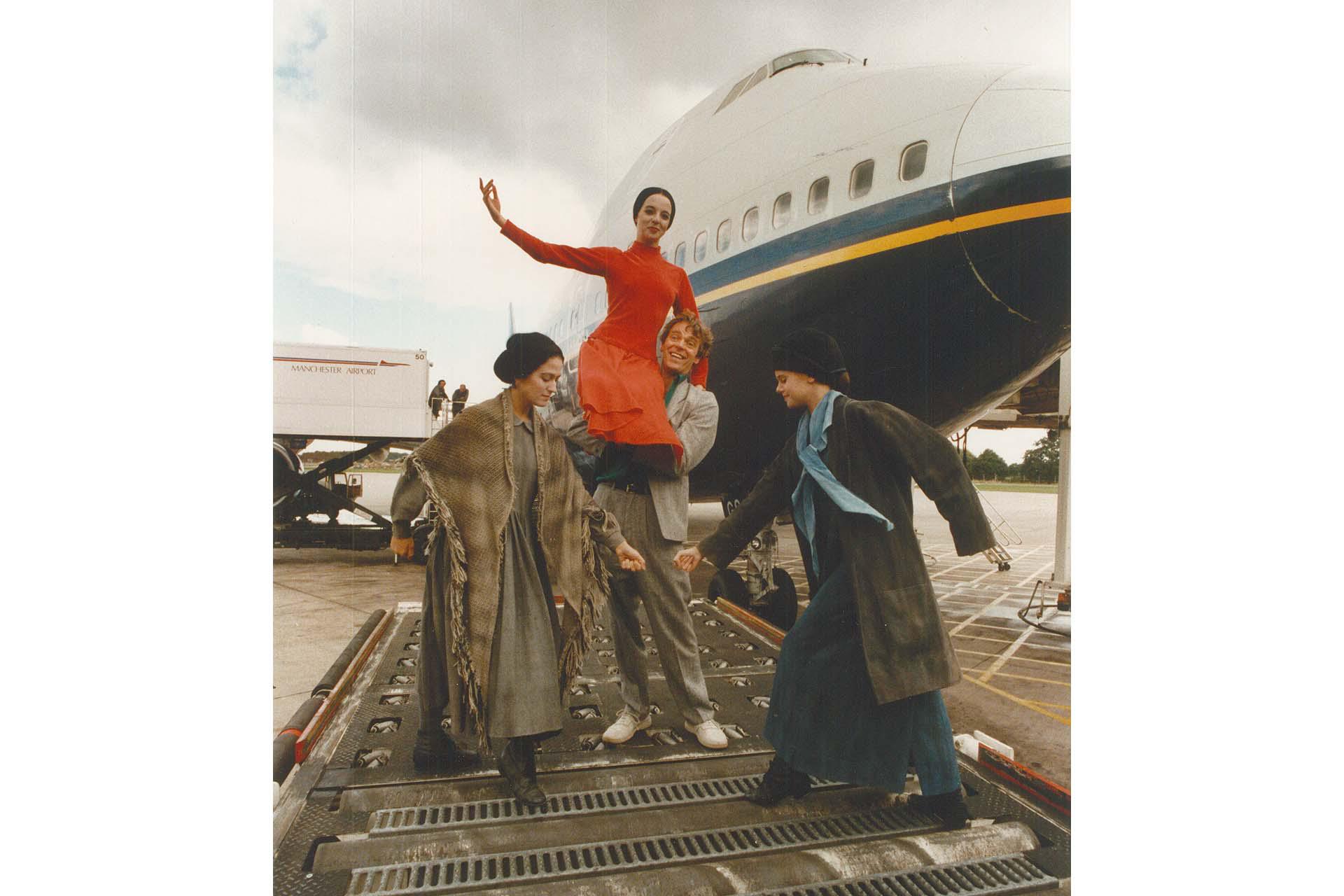Christopher Gable and Company dancers advertising Manchester Airport sponsorship