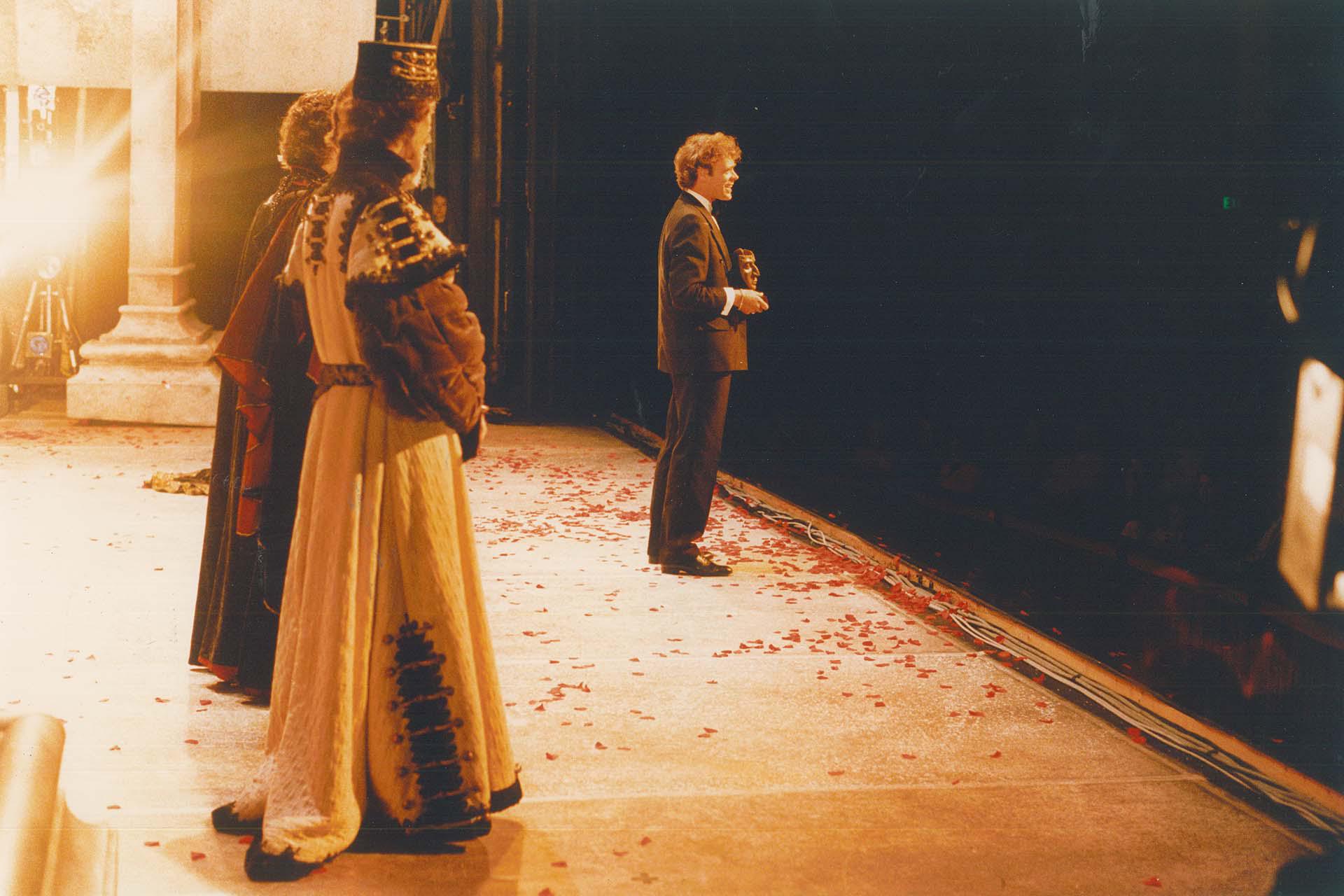 Gable receiving Manchester Evening News award for Romeo & Juliet