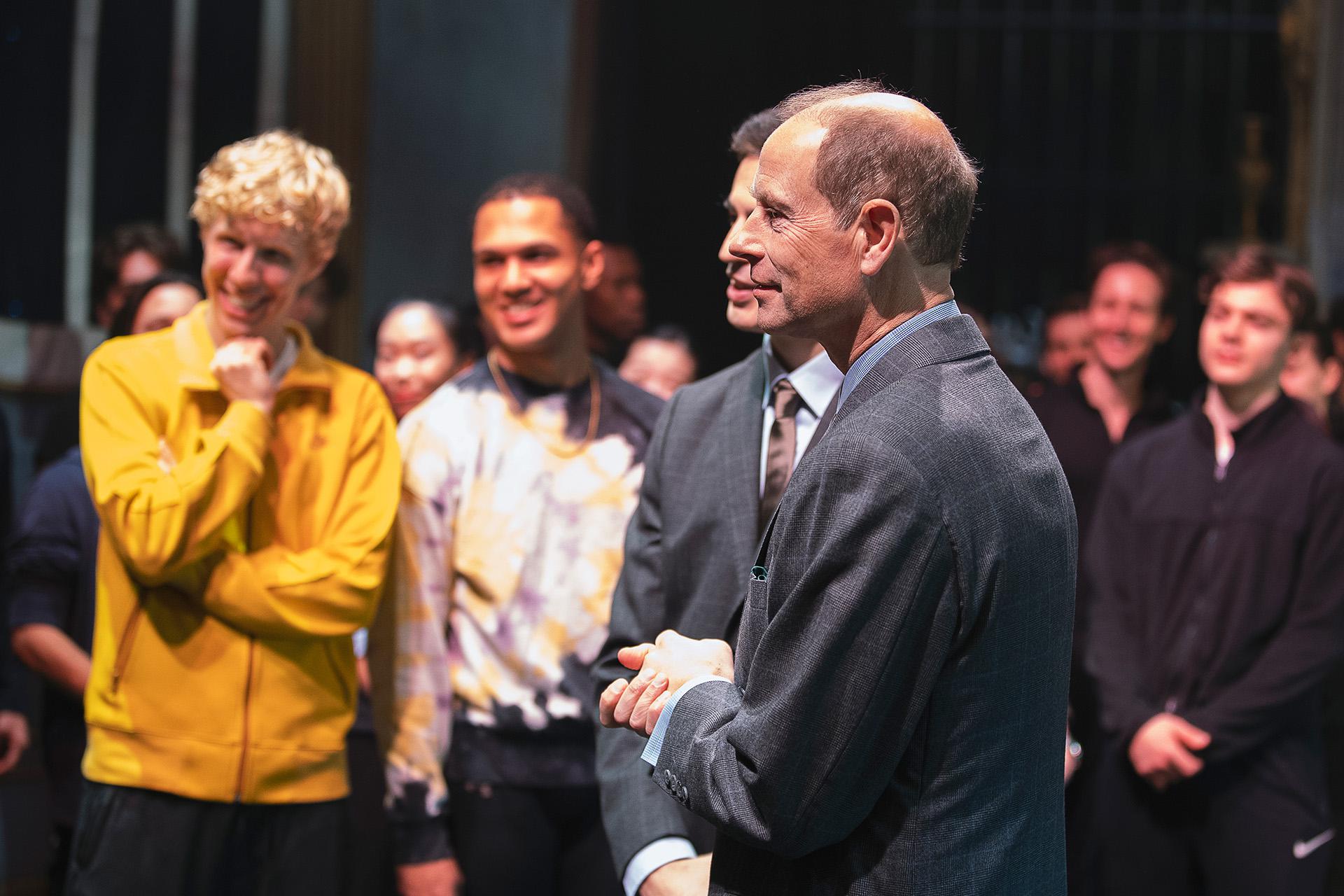 Prince Edward meeting the cast of The Nutcracker.