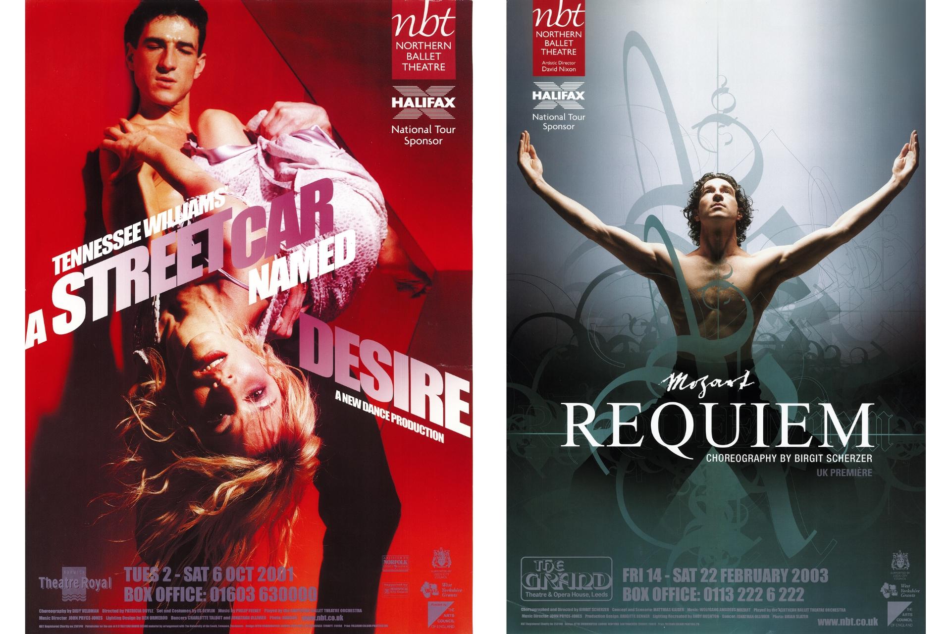Posters from A Streetcar Named Desire (2001) and Requiem (2003)