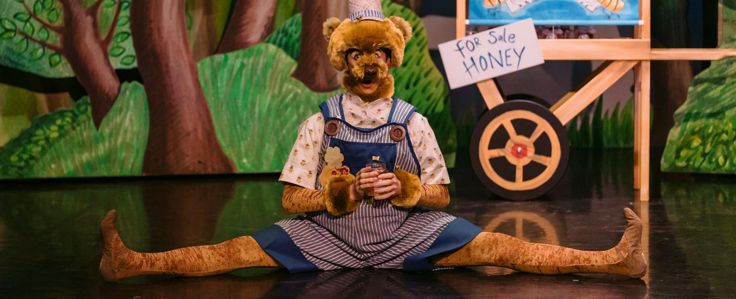 Bear rests after he has sold all the honey from his stall