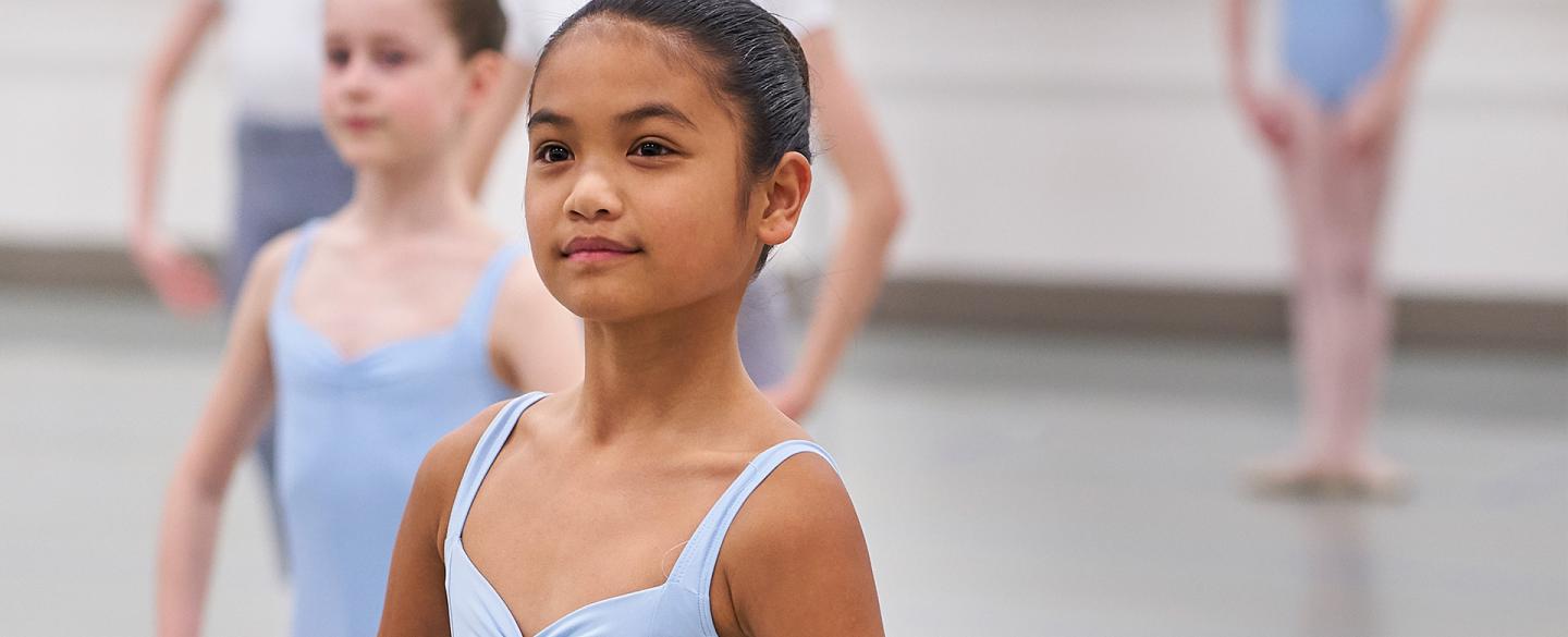 Ballet student in class