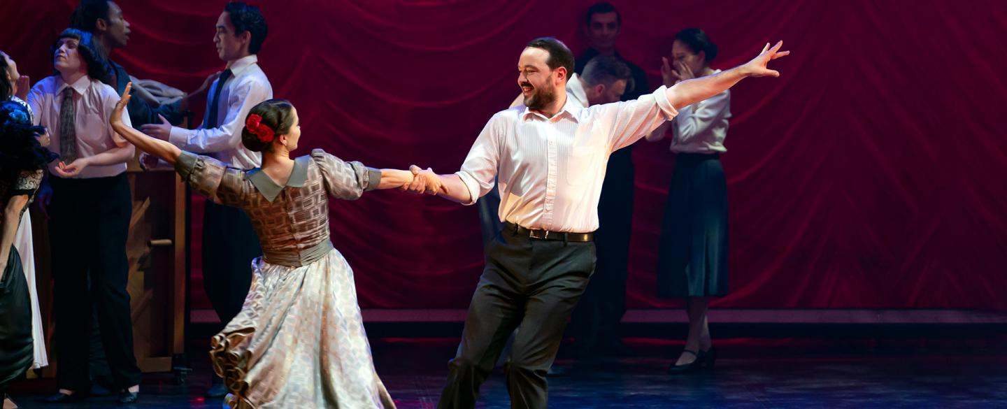 Dominique Larose and Guest Artist Kenneth Tindall in A Midsummer Night's Dream. Photo Emma Kauldhar.