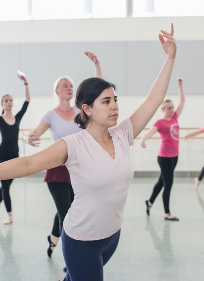 Students dancing on the Academy's adult class. Photo Kathie Tiffany
