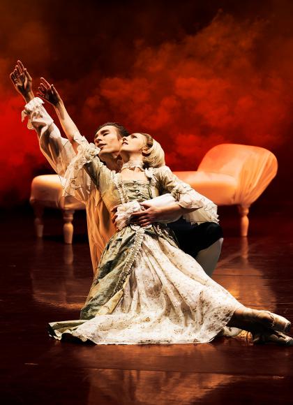Joseph Taylor and Antoinette Brooks Daw in Dangerous Liaisons.