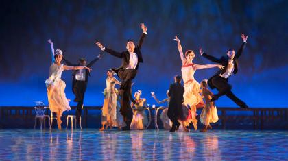 Northern Ballet dancers performing a Charleston in The Great Gatsby. Photo Emma Kauldhar.
