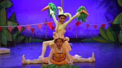 The cheer-leading Bunnies with their carrot pom-poms