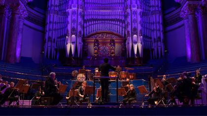 The Sinfonia performing at Leeds Town Hall, photo Amy Kelly