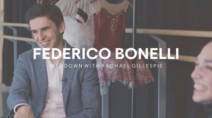 A white man with black hair smiling off camera. Text over the top of the image reads ' Federico Bonelli'