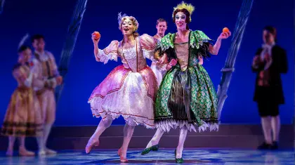 Cinderella's step-sisters in their ball gowns